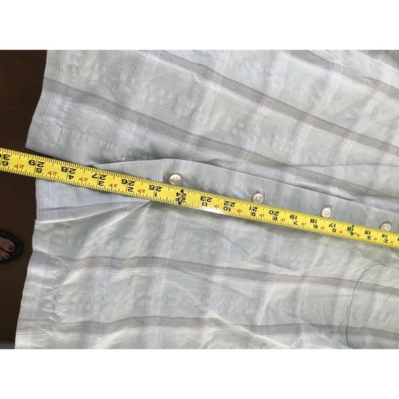 Vanheusen sz s plaid button front short sleeve shirt - Picture 2 of 7